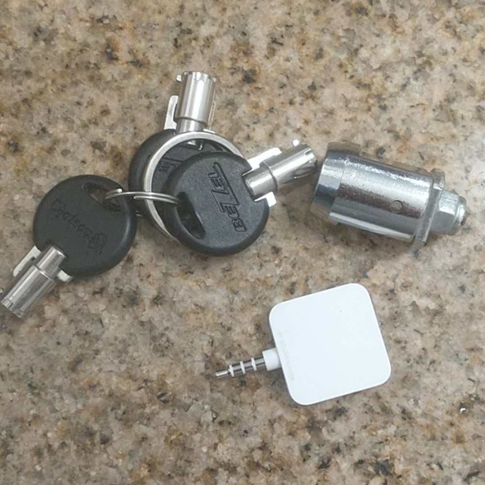 Storage keys and card reader swiper